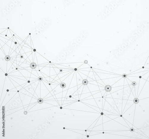 Global network connections with points and lines. Wireframe of network communications.