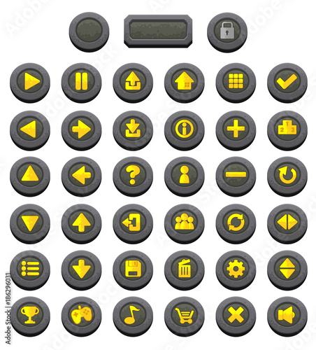 Medieval Game Button Set