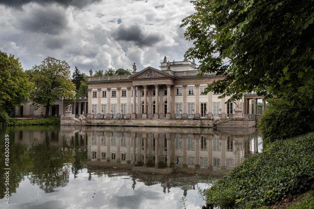 Palace on the water in Warsaw, Poland