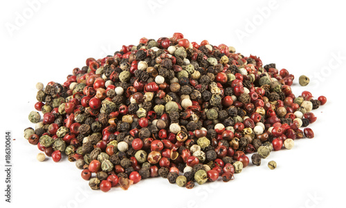 Photo seeds of colored pepper