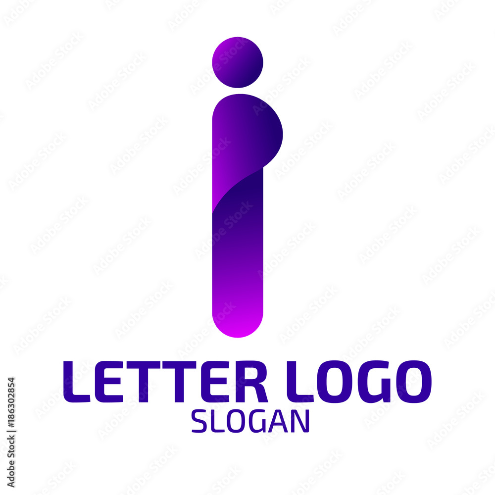 Letter I Logo. Logo Template. Letter I Logo. Logo Template.