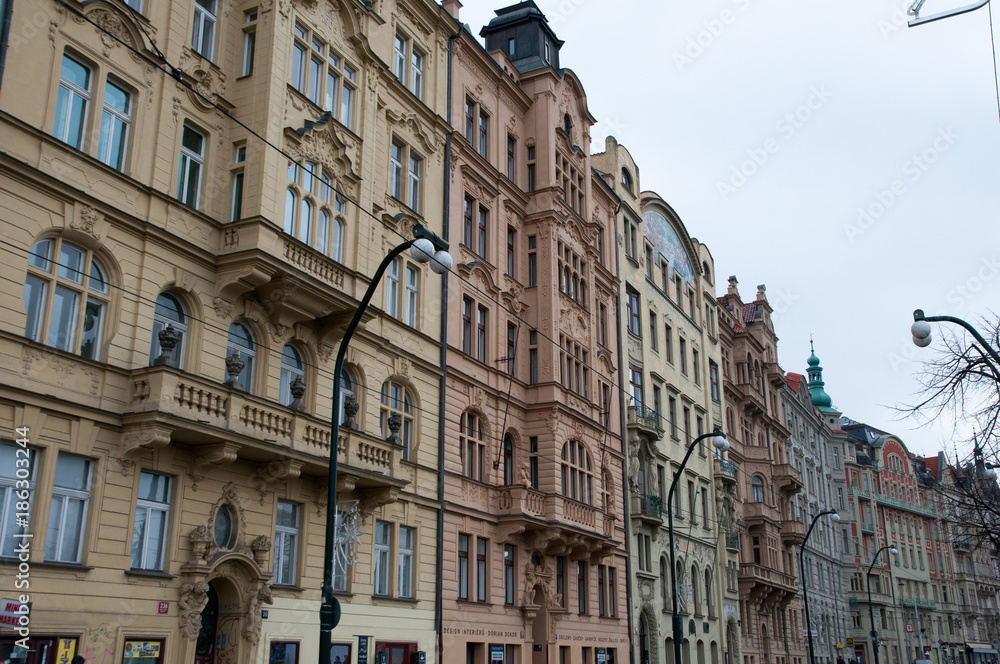 Obraz premium Prague cityscape in winter