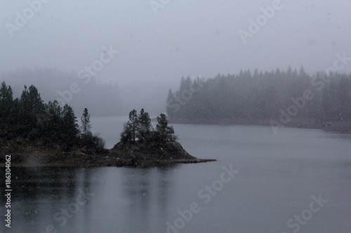 Island on a lake photo