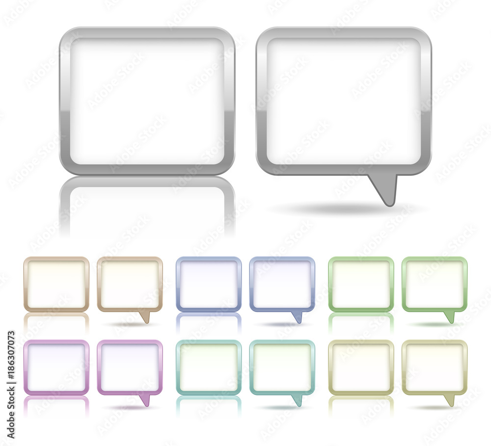 Speech bubbles and dialog boxes set. Speech bubbles and dialog boxes set.