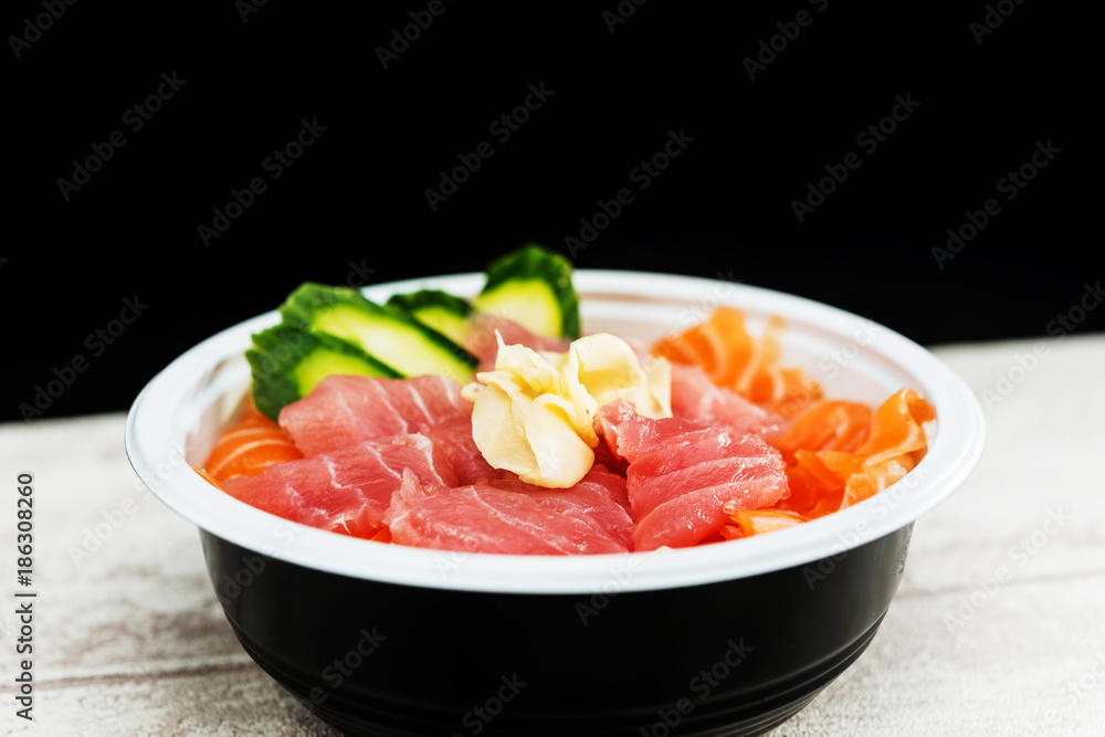 japanese food Mix Sashimi Chirashi Rice Bowl japanese food Mix Sashimi Chirashi Rice Bowl