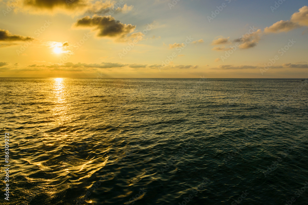 Dramatic sunset over the Black Sea