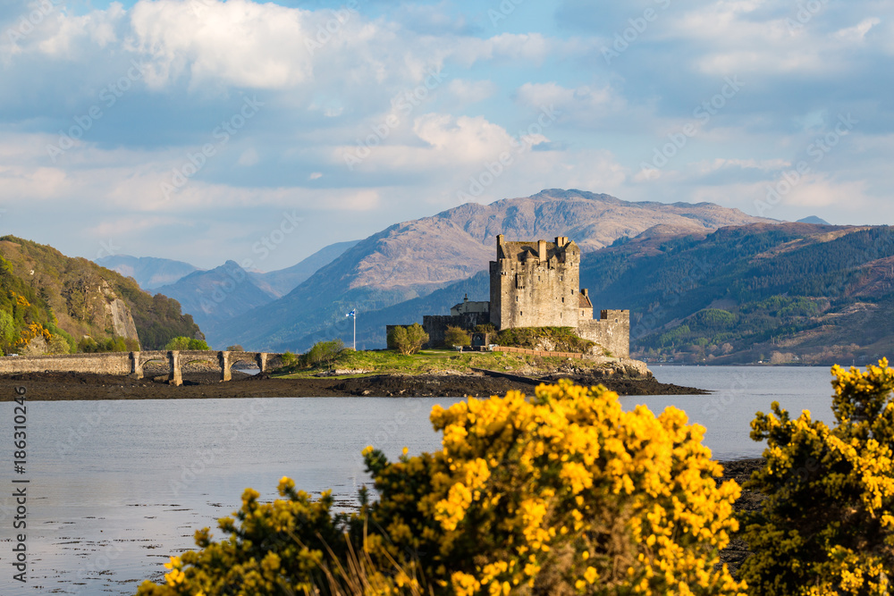 Picturesque Eilean Donan Castle in the western Highlands of Scotland