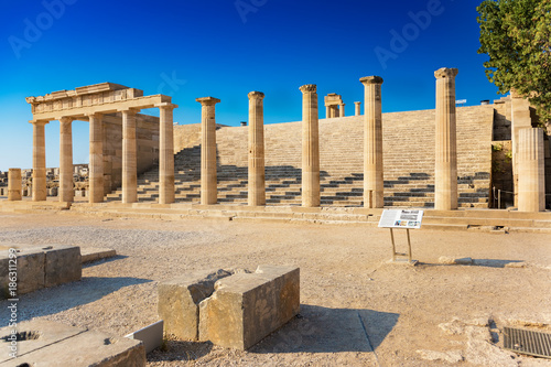 Staircase of the Propylaea on Acropolis of Lindos (Rhodes, Greece) photo