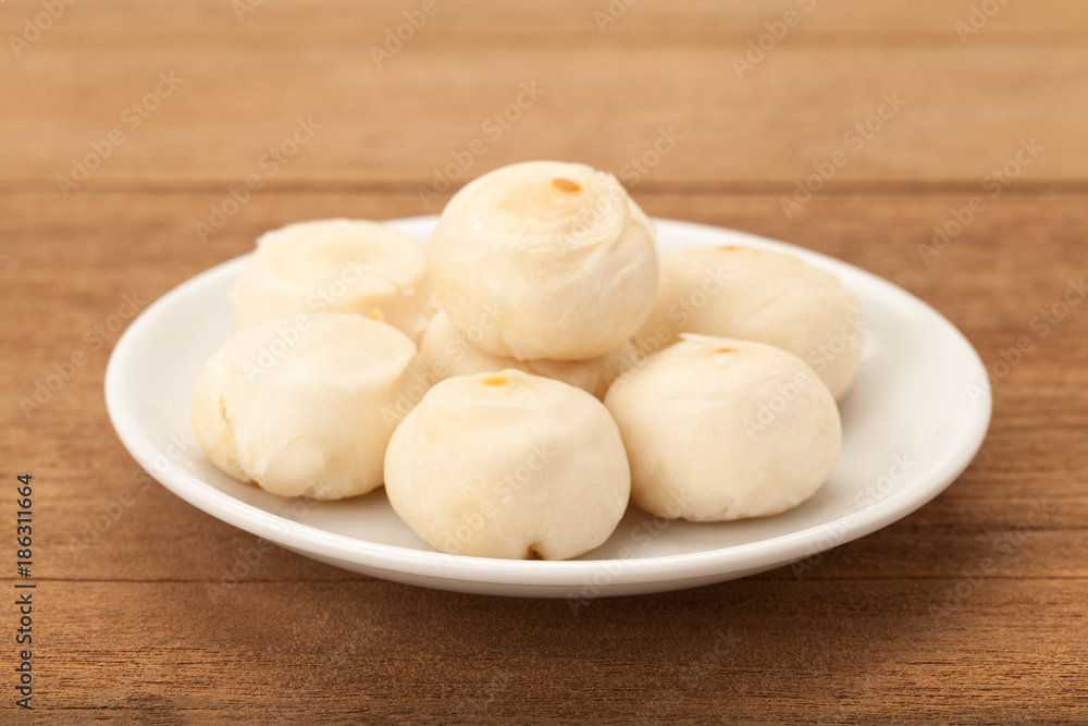 Chinese pastry with salted egg Chinese pastry with salted egg