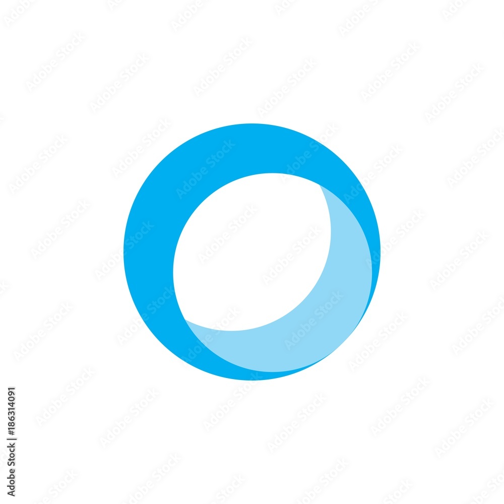 3D blue ring logo