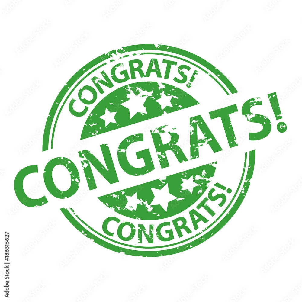 Rubber Stamp Seal - Congrats! Rubber Stamp Seal - Congrats!