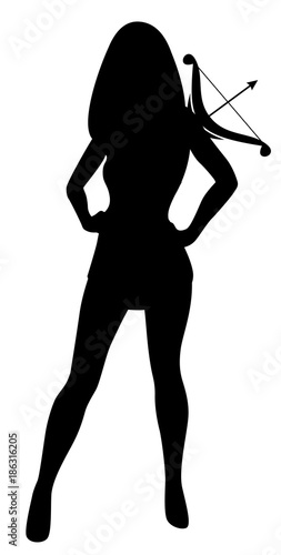 
The illustration with the beautiful warrior woman.
