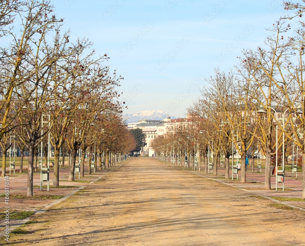 Public park called CAMPO MARZO in Vicenza in Northern Italy