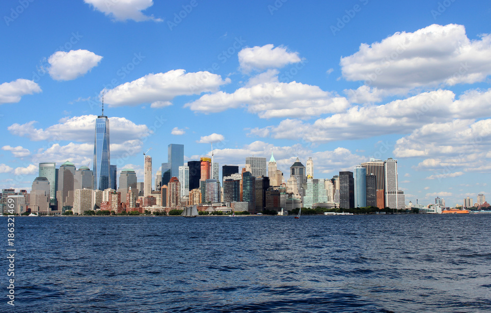 New York skyline as seen from Ellis Island