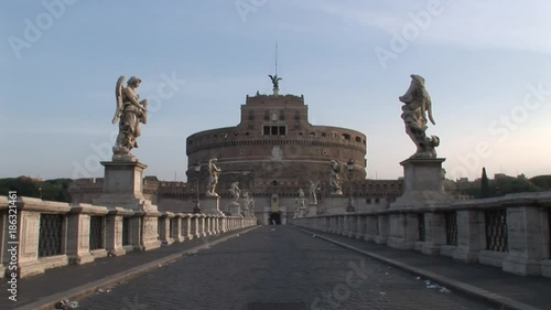 Zoom in, Castle of Angels and Ponte Sant'Angelo in Rome