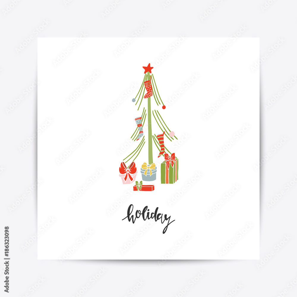 Greeting Card with christmas toys