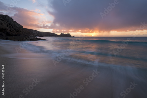 Porthcurno beach in West Cornwall. © Chris