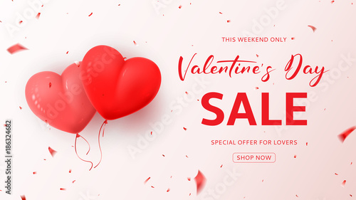 Promo Web Banner for Valentine's Day Sale