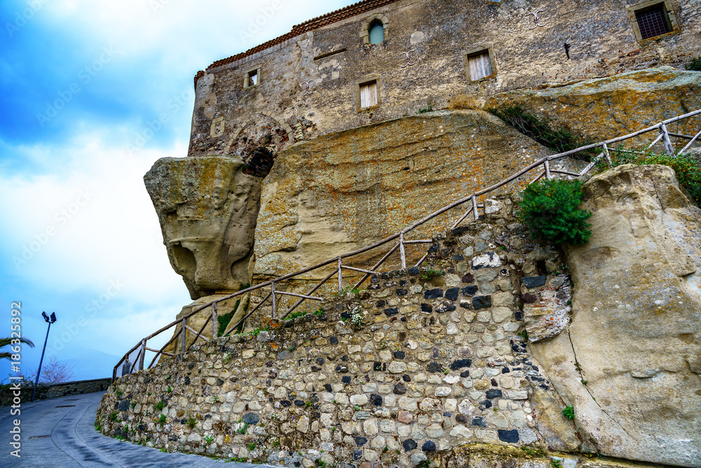 Castle at Castiglione di Sicilia village , Sicily Castle at Castiglione di Sicilia village , Sicily