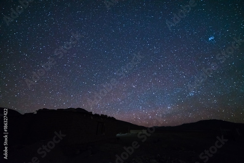Stars and airglow on the Andean highlands in Bolivia, South America.