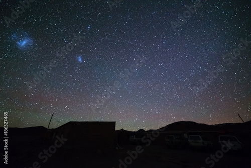 The majestic Magellanic Clouds and airglow on the Andean highlands in Bolivia, South America.