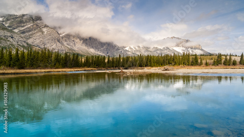 The Bow river in the Canadian Rockies