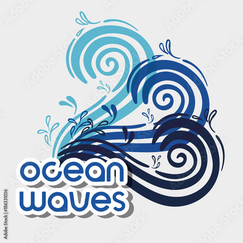 ocean waves with nice shapes design