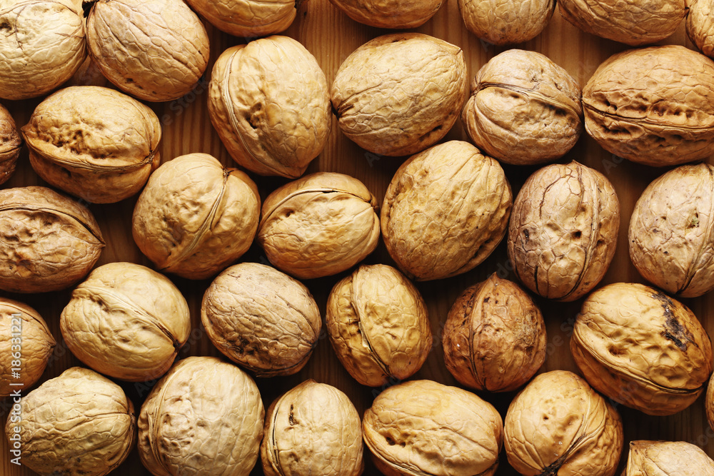 A lot of walnuts A lot of walnuts