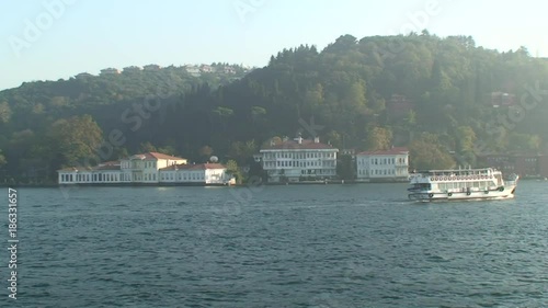Scenic coastal buildings in Istanbul, POV