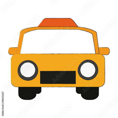 Taxi cab frontview icon vector illustration graphic design