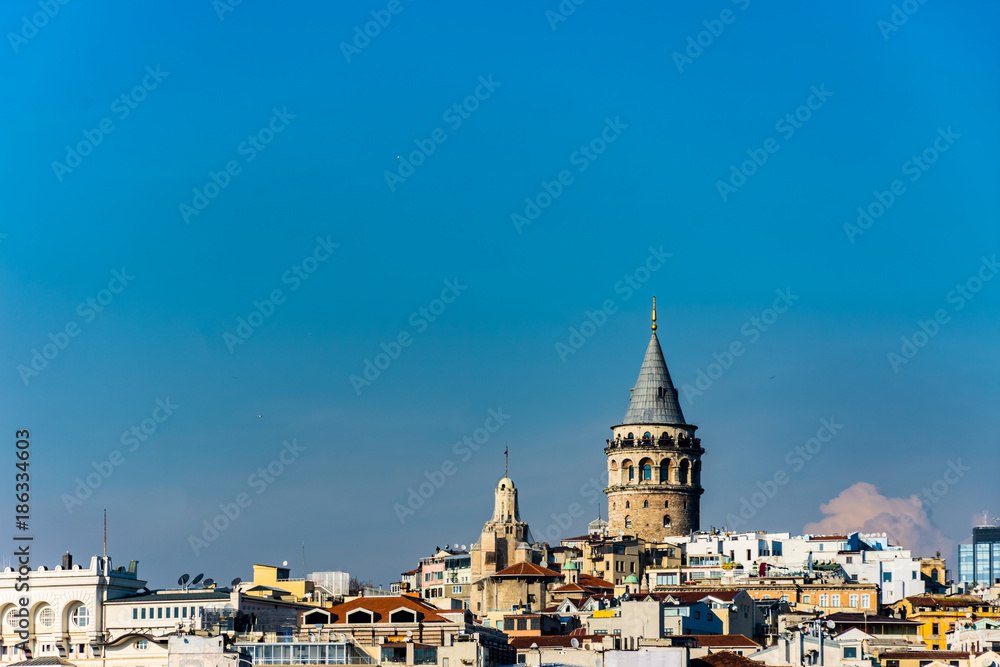 Galata tower and the buildings around