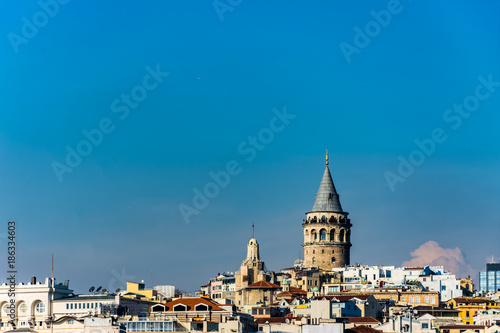 Galata tower and the buildings around © MuamerO