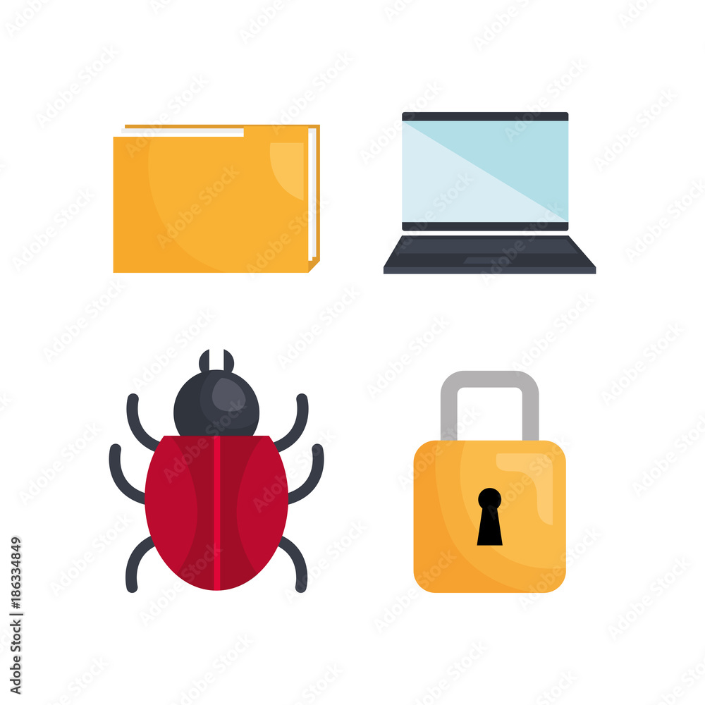 Obraz premium security system concept icons