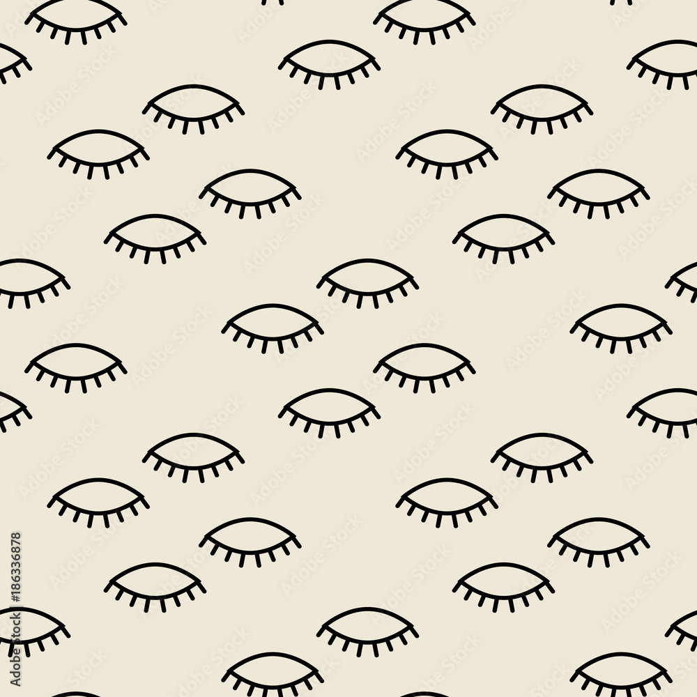 seamless monochrome eyelash pattern background seamless monochrome eyelash pattern background