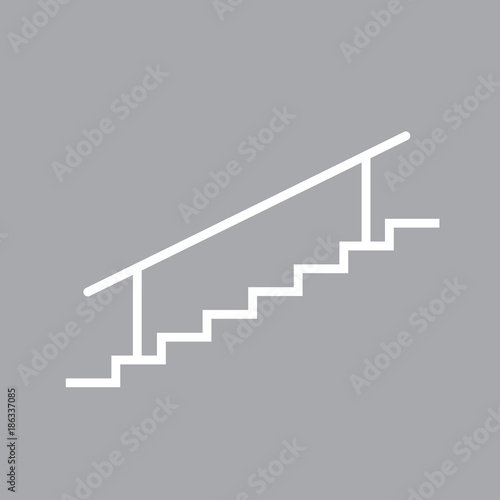 white staircase icon- vector illustration