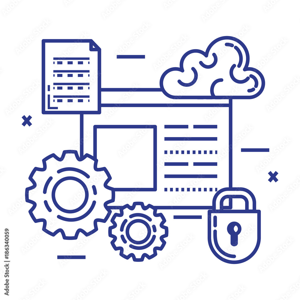 security system technology icons vector illustration design security system technology icons vector illustration design