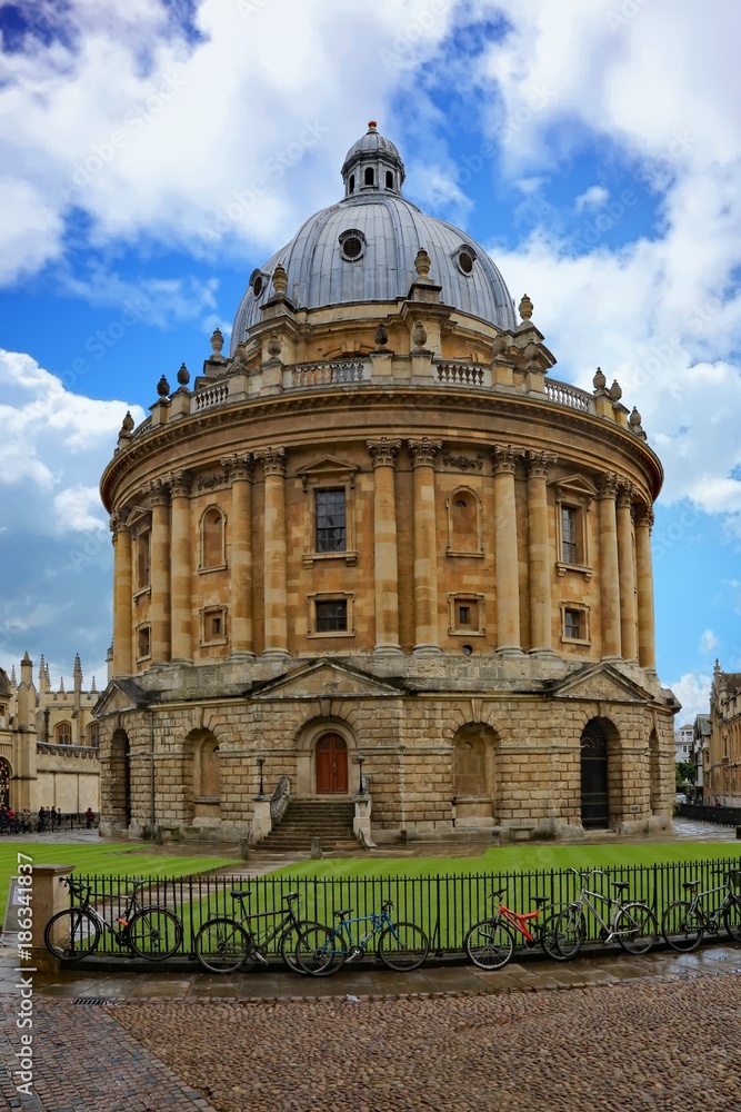 The Radcliffe Camera building on the Oxford University campus, created in 1737-49, to house the Radcliffe Science Library.