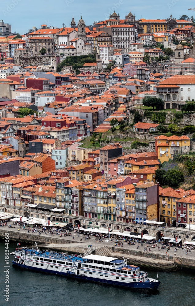 View of Porto and the Douro River from the Dom Luis I Bridge