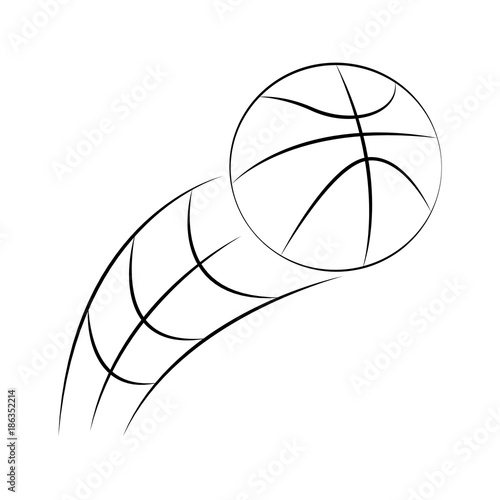 Abstract Basketball label