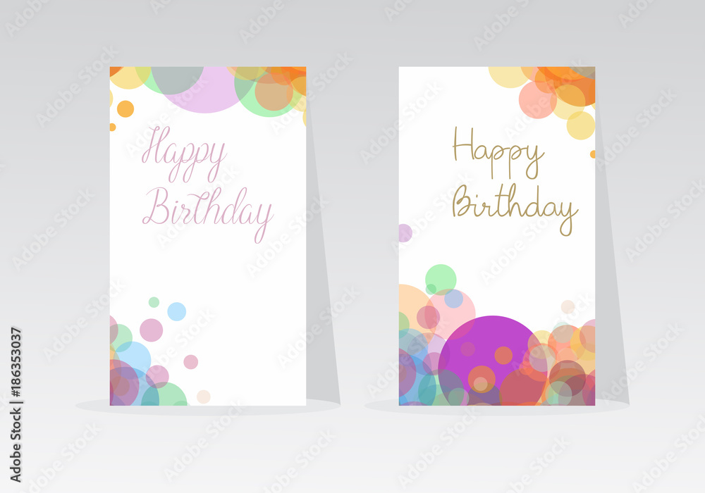 Fototapeta premium Happy Birthday background moderen vector design for greeting card.cdr