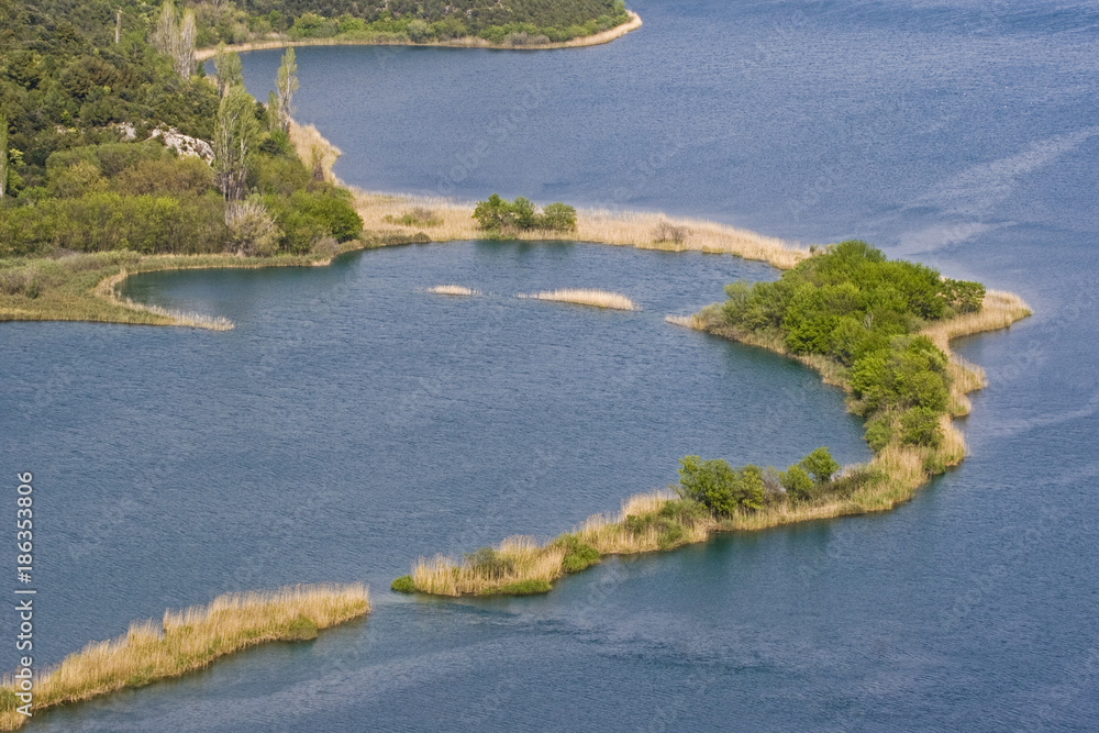 Obraz premium Der See Visovacko jezero in Kroatien