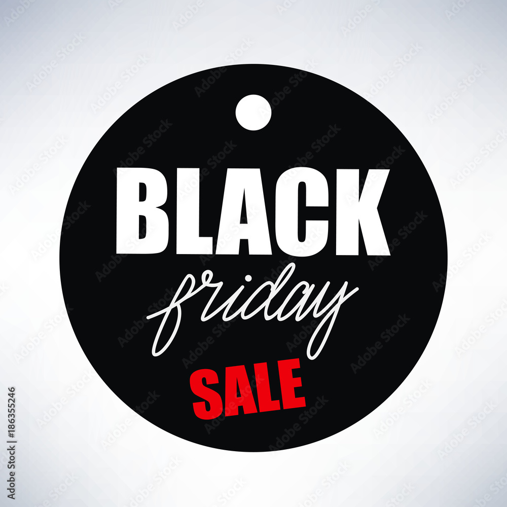 Fototapeta premium Banner Design with lettering Black Friday Sale. Vector illustration.