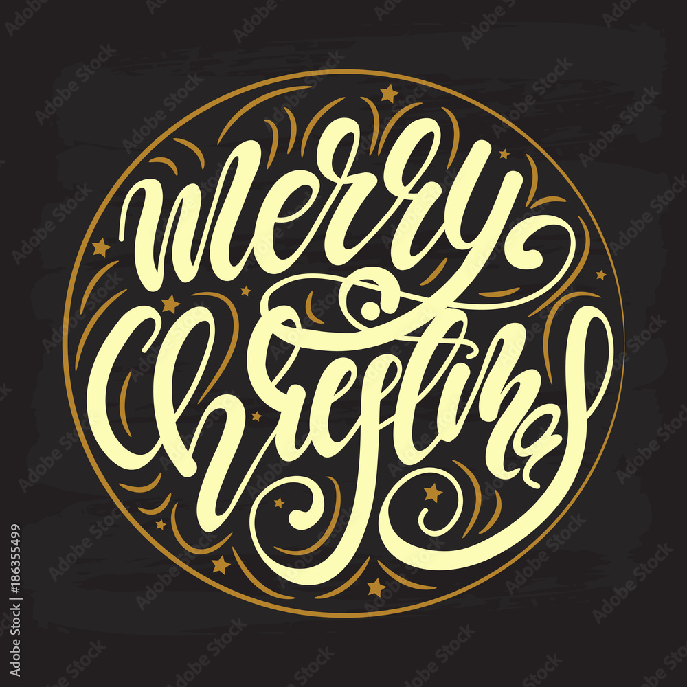 Lettering Merry Christmas. Vector illustration. Lettering Merry Christmas. Vector illustration.