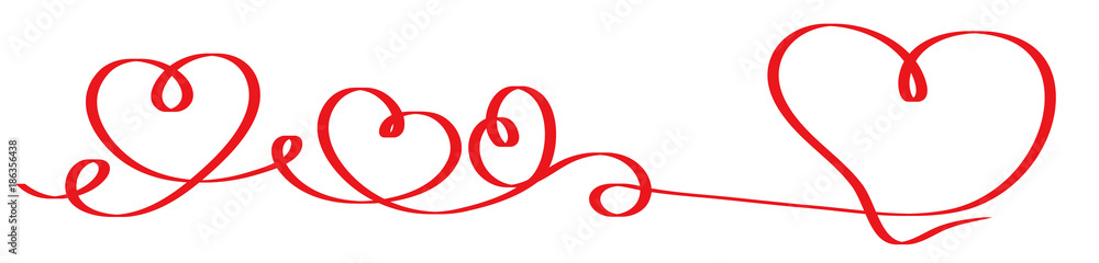 Calligraphy Red Heart Ribbon. Connected Red Calligraphy Hearts Ribbon Banner. Herzförmiges Geschenkband. Herzförmiges rotes Geschenkband. Valentine heart. Calligraphy Red Heart Ribbon. Connected Red Calligraphy Hearts Ribbon Banner. Herzförmiges Geschenkband. Herzförmiges rotes Geschenkband. Valentine heart.