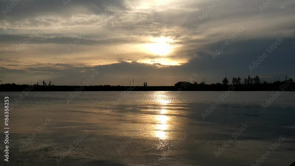 Frisia Olanda del Nord al tramonto sul mare Frisia Olanda del Nord al tramonto sul mare