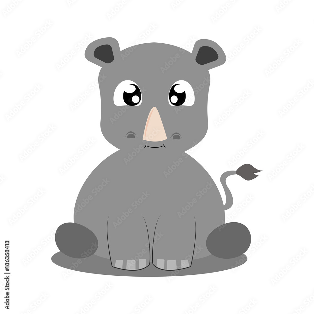 Naklejka premium Abstract cute animal