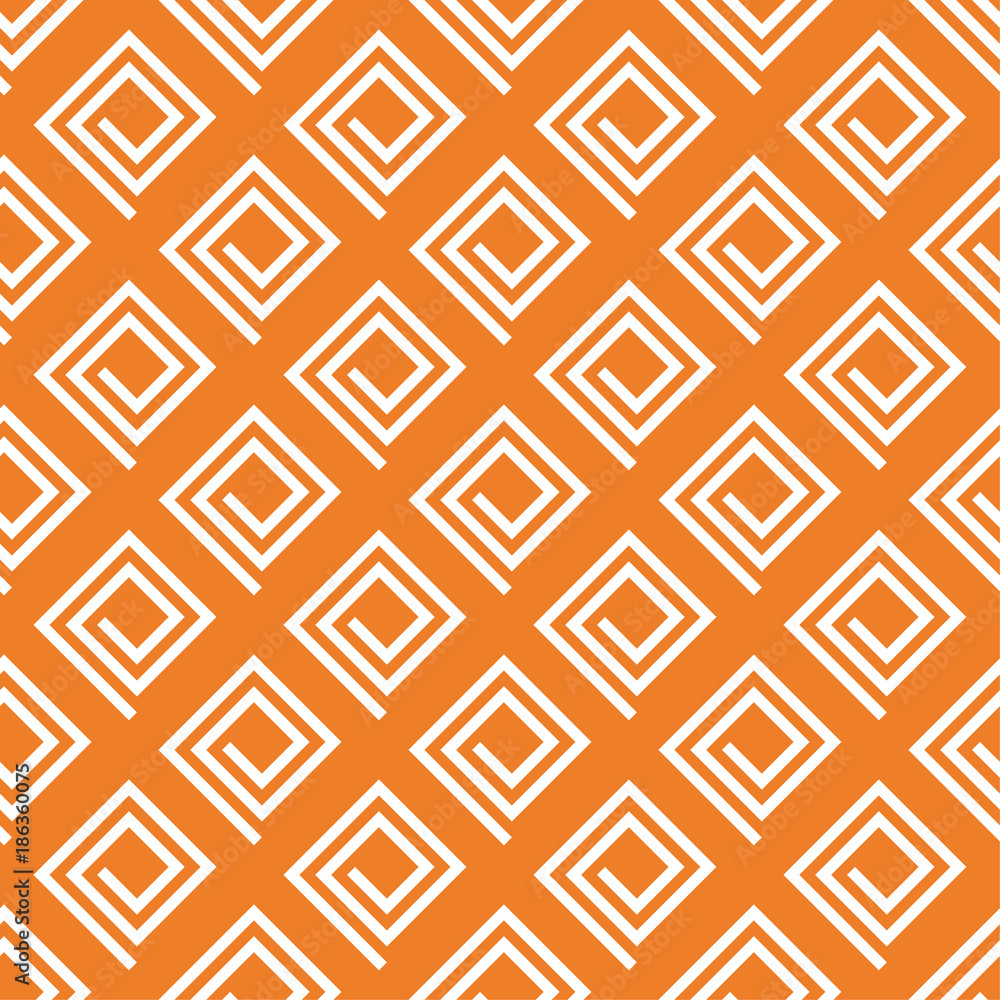 Orange geometric ornament. Seamless pattern Orange geometric ornament. Seamless pattern
