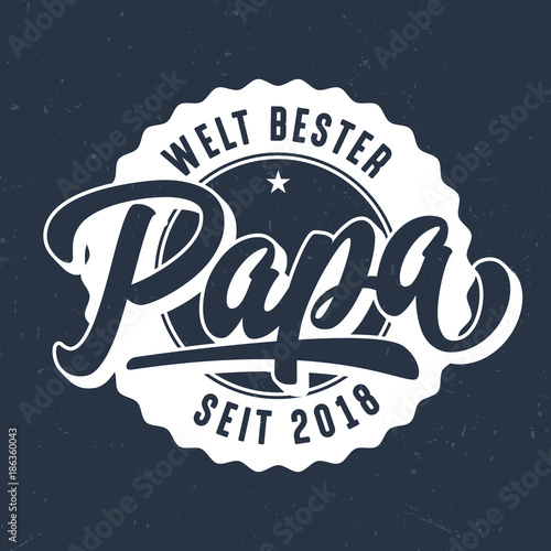 Welt Bester Papa Seit 2018 - T-Shirt Design Zum Bedrucken photo