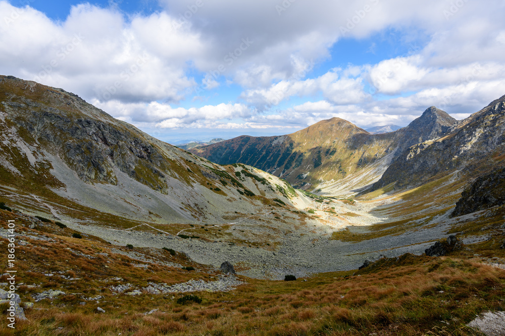 slovakian carpathian mountains in autumn.