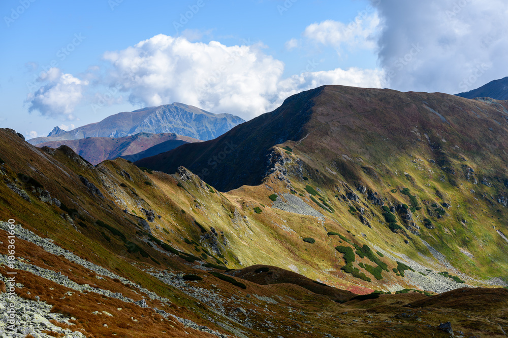 slovakian carpathian mountains in autumn.